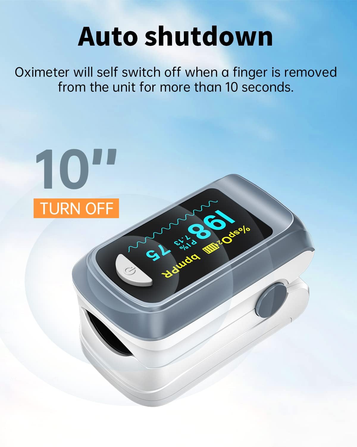 Fingertip Pulse Oximeter Blood Oxygen Saturation Monitor Pulse Ox, Heart Rate and Fast Spo2 Reading Oxygen Meter with OLED Screen
