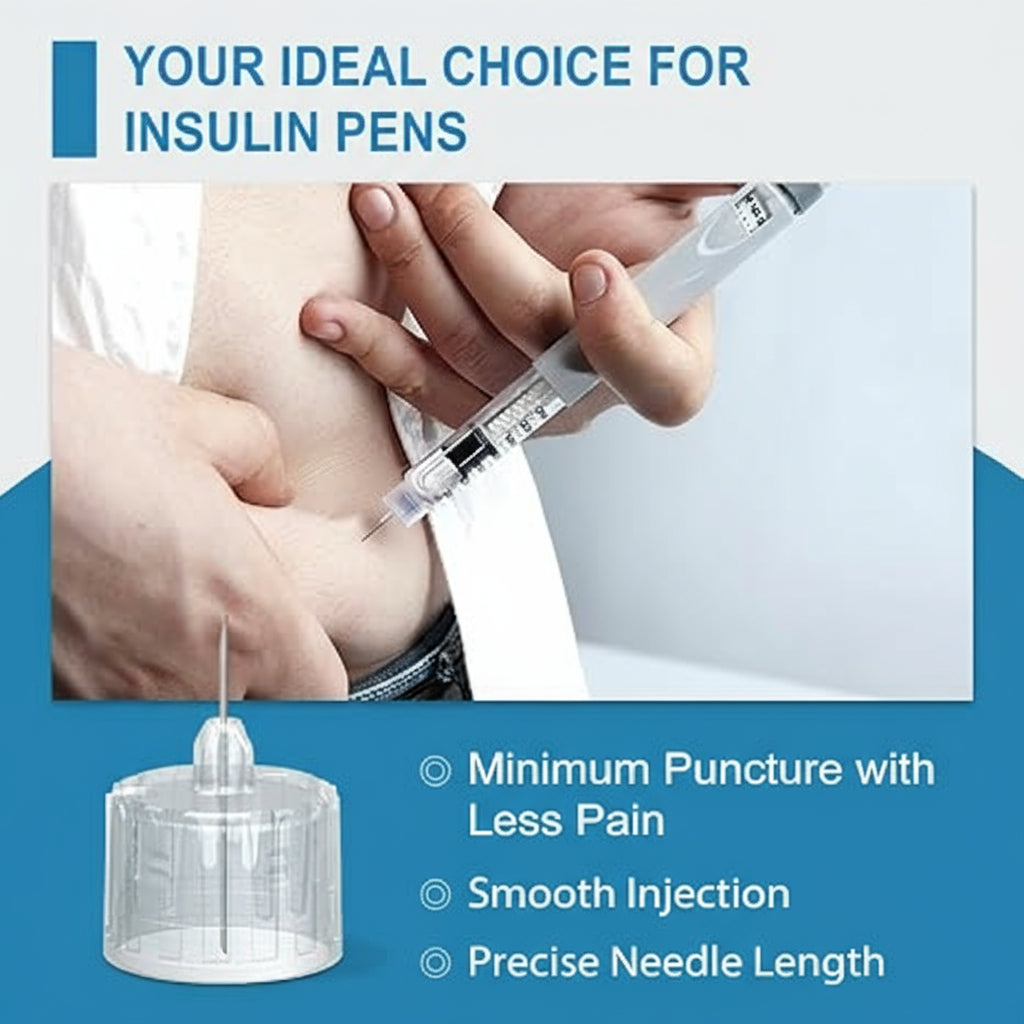 Pen Needles 32g 4mm Ultra Fine, Compatible with Most Diabetes Pens, 200 pcs/Box (5/32'')