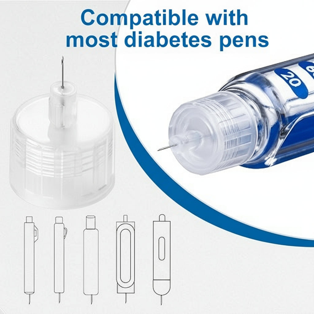 31G 4MM(5/32") Insulin Pen Needles, Diabetic Needles for Insulin Injections, 100 Count, Universal Fit, Compatible with Most Pen Injector Device, Super Thin for Diabetes Comfortable Injection
