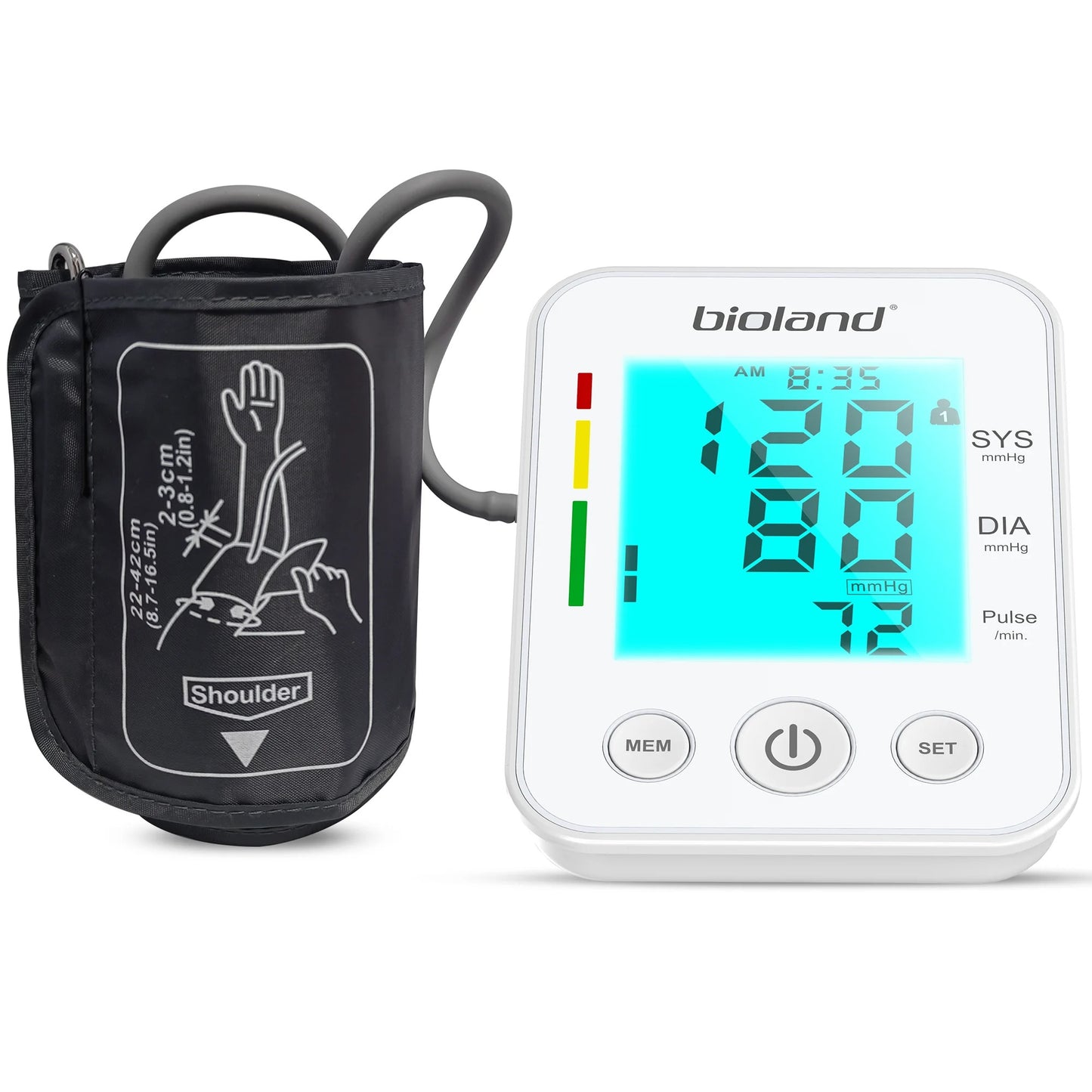 Professional Automatic BP Monitor – Upper Arm Digital Tensiometer with Heart Rate and Illuminated Display