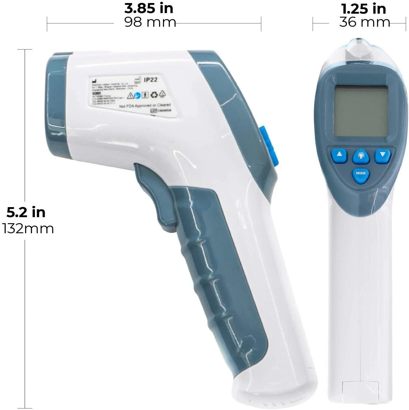Digital Non-Contact forehead infrared thermometer Blacklight LCD Scree