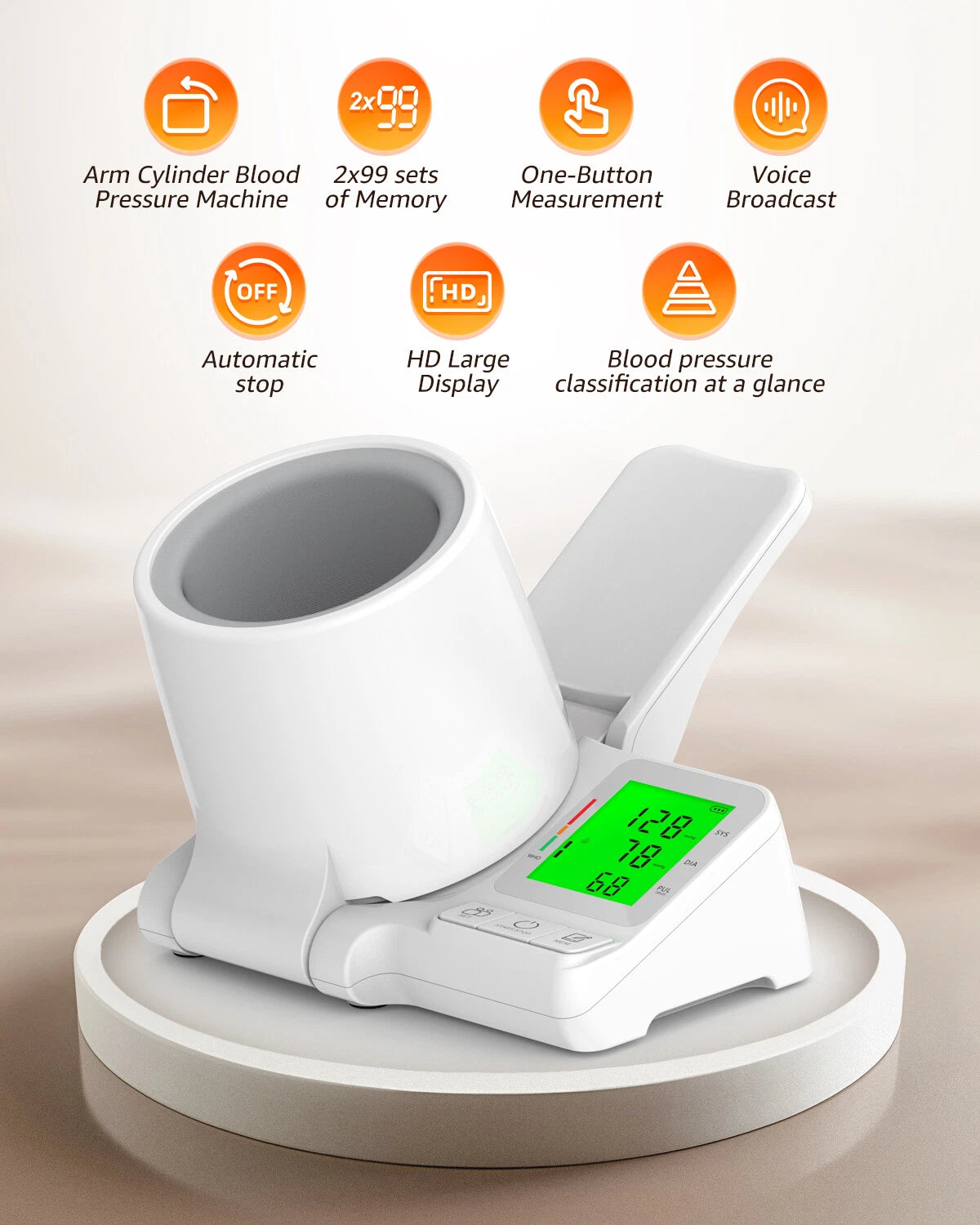 Digital Blood Pressure Monitor Blood Pressure Machine Upper Arm Rechargeable US