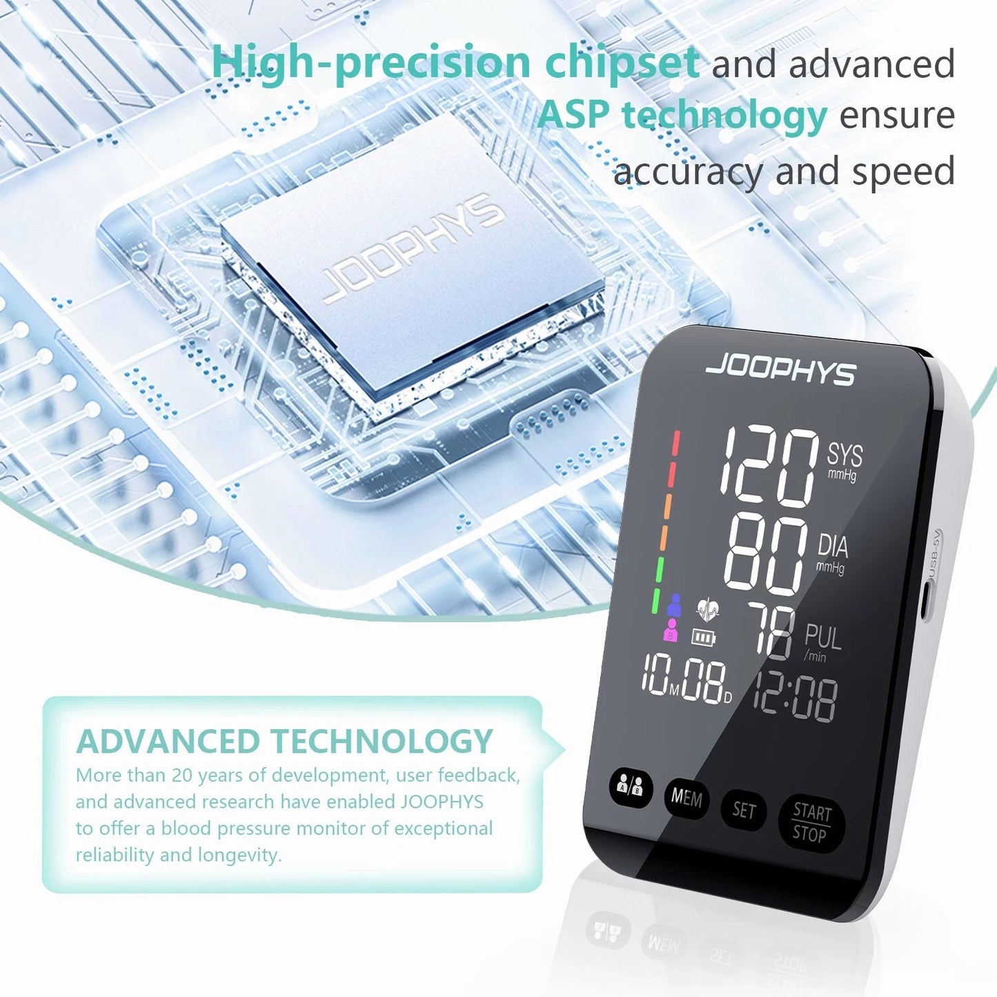 Upper Arm Blood Pressure Monitor – Automatic Digital BP Machine with Easy Operation