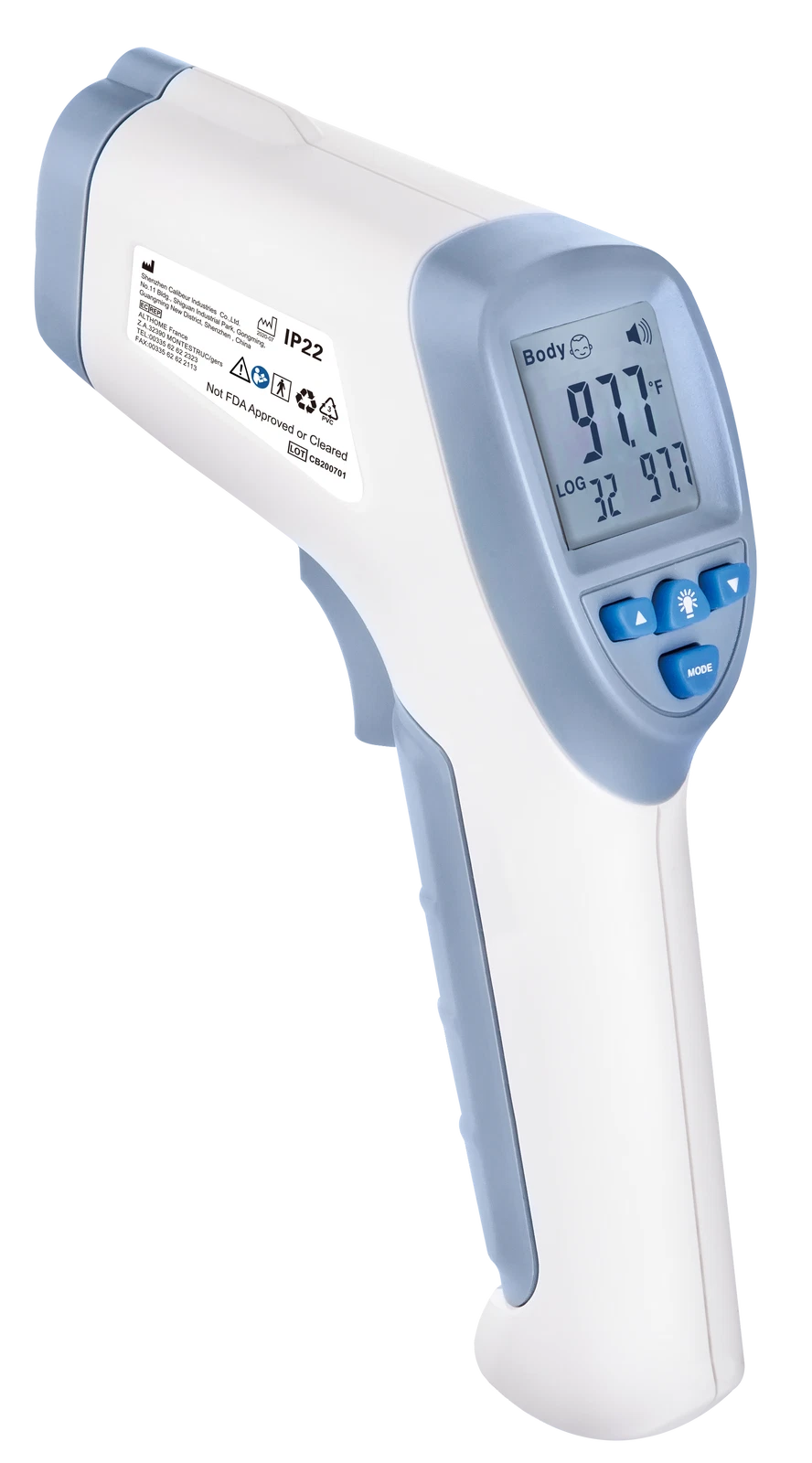 Digital Non-Contact forehead infrared thermometer Blacklight LCD Scree