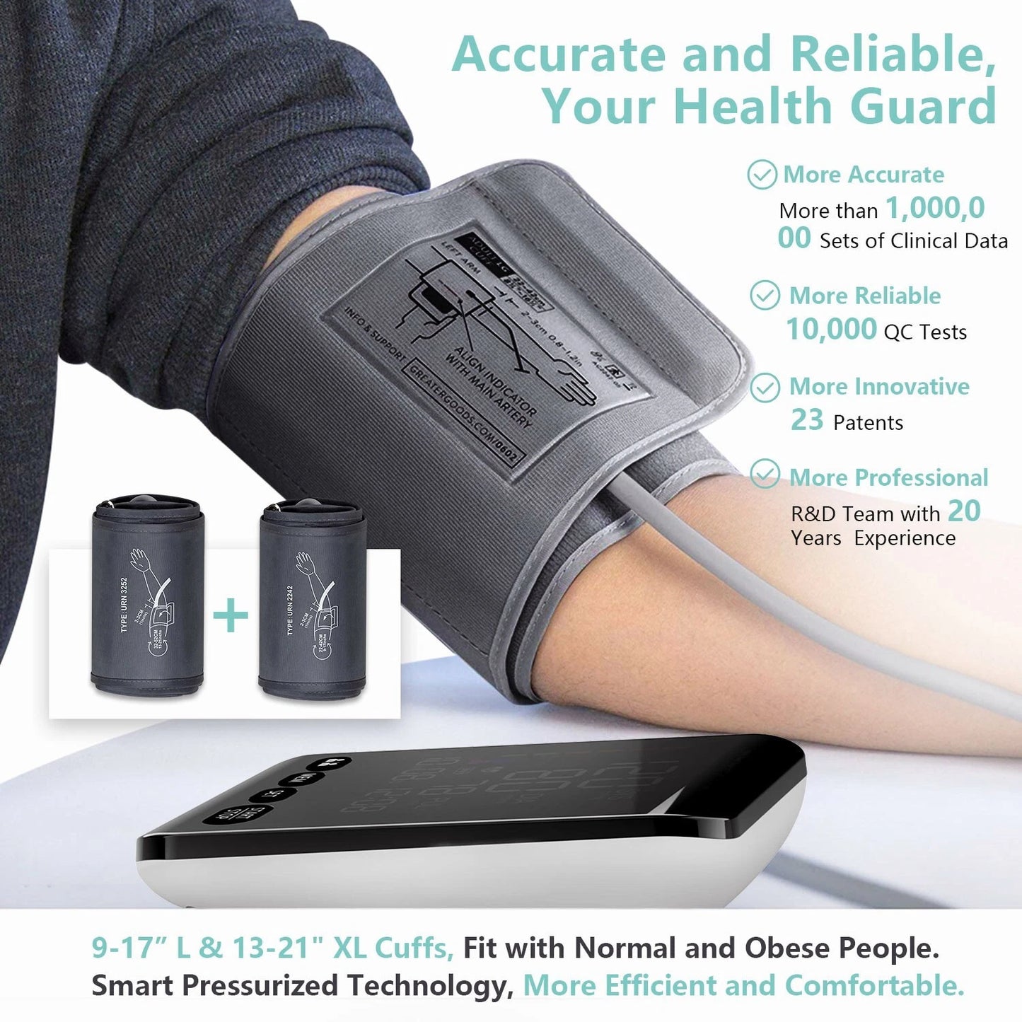 Upper Arm Blood Pressure Monitor – Automatic Digital BP Machine with Easy Operation