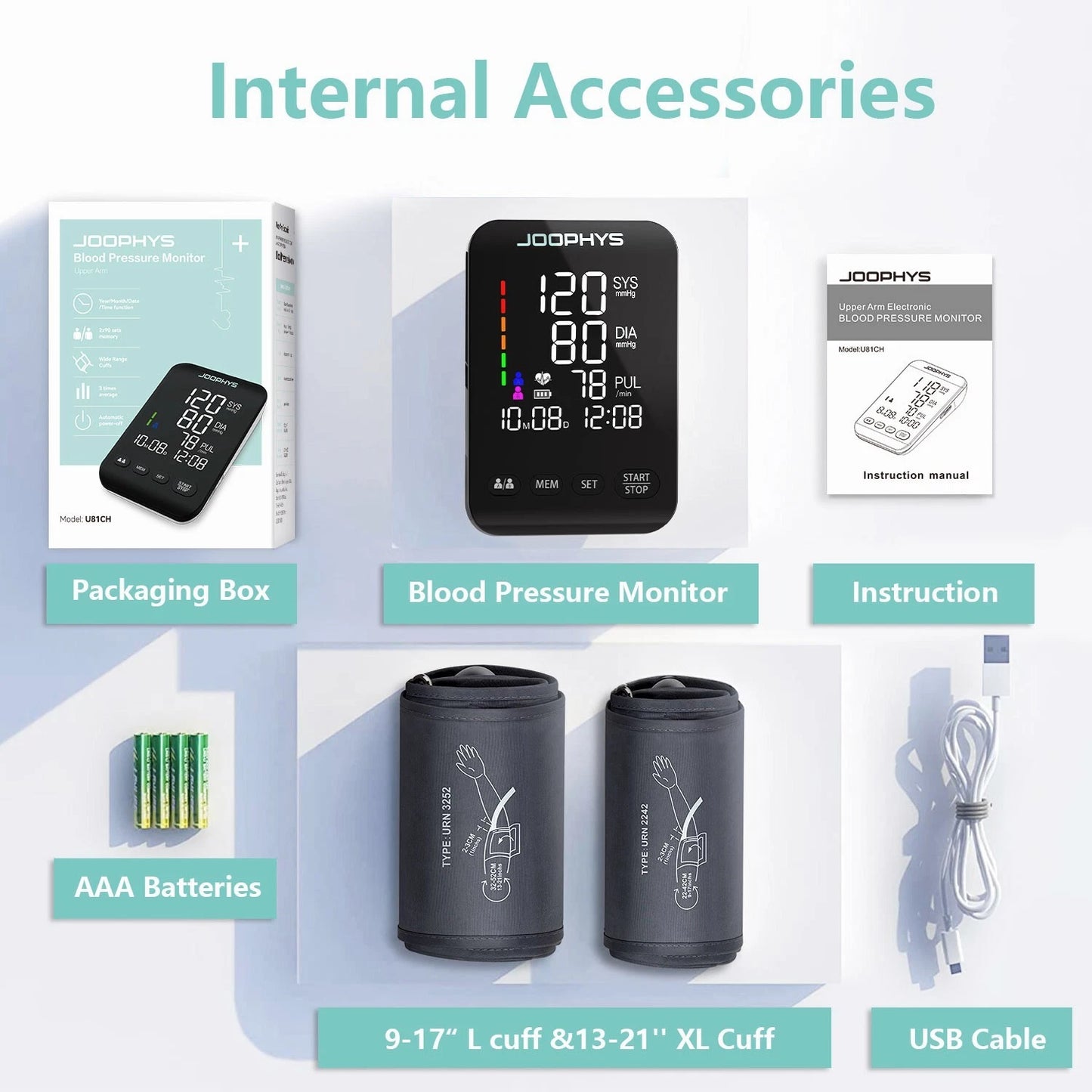 Upper Arm Blood Pressure Monitor – Automatic Digital BP Machine with Easy Operation