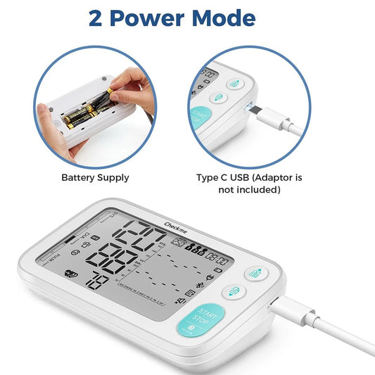 Bluetooth Upper Arm Blood Pressure Monitor – Automatic BP Machine with 7-Day BP Tracking