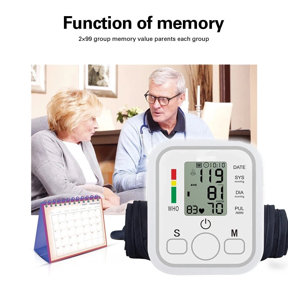 Digital Upper Arm Blood Pressure Monitor – Automatic BP Machine with Heart Rate Detection