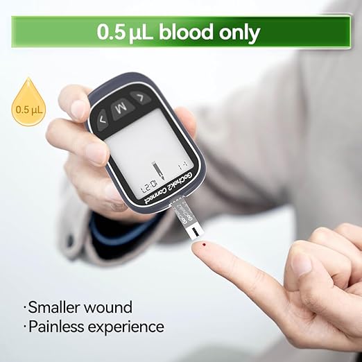 MicroTech Bluetooth Blood Sugar Testing Kit 10 Strips & Lancets, Free App, No Coding, 500 Storage