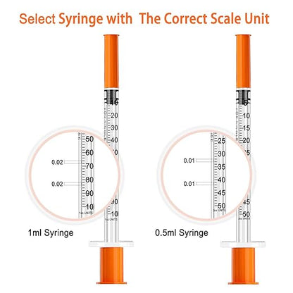 1ml 30G 13mm Syringe with Needle, Individually Wrapped, Pack of 10