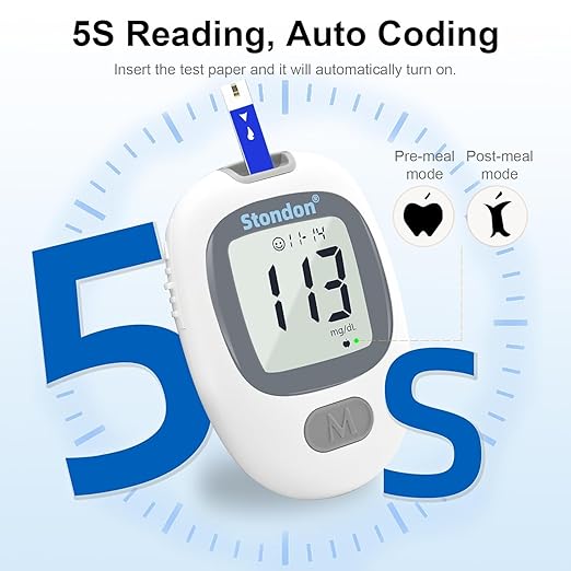 G-430 Blood Glucose Monitor Kit with 50 Test Strips,Blood Sugar Testing kit,Diabetes Testing Kit, Blood Glucose Meter, 50 Glucometer Strips, 50 Lancets, Blood Sugar Meter Glucometer for Home Use (50)