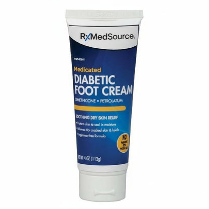 Diabetic Foot Cream | Dimethicone + Petrolatum | Protects and Seals | Relieves Dry Heals | Paraben-Free | Odor-Free | 4.0 oz.
