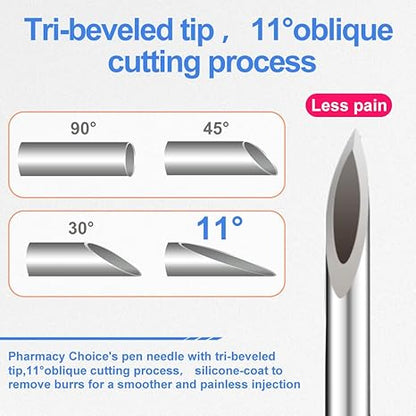 32G 5MM (3/16’’) Insulin Pen Needles, Diabetic Needles for Insulin Injections, 100 Count, Universal Fit, Compatible with Most Pen Injector Device, Super Thin for Diabetes Comfortable Injection