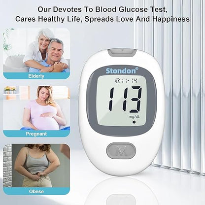 G-430 Blood Glucose Monitor Kit with 50 Test Strips,Blood Sugar Testing kit,Diabetes Testing Kit, Blood Glucose Meter, 50 Glucometer Strips, 50 Lancets, Blood Sugar Meter Glucometer for Home Use (50)