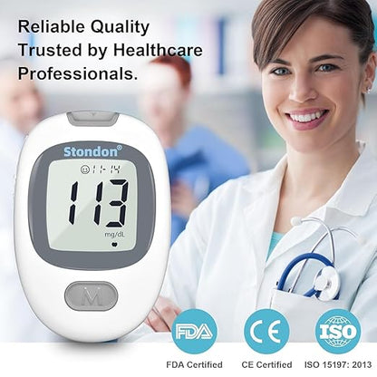 G-430 Blood Glucose Monitor Kit with 50 Test Strips,Blood Sugar Testing kit,Diabetes Testing Kit, Blood Glucose Meter, 50 Glucometer Strips, 50 Lancets, Blood Sugar Meter Glucometer for Home Use (50)