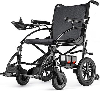 SLF30 Electric Wheelchairs for Adults, Foldable Durable Motorized Wheelchair with 19 Inch Seat and Supports Up to 300 lbs Airline Approved(40 Lbs, Grey)