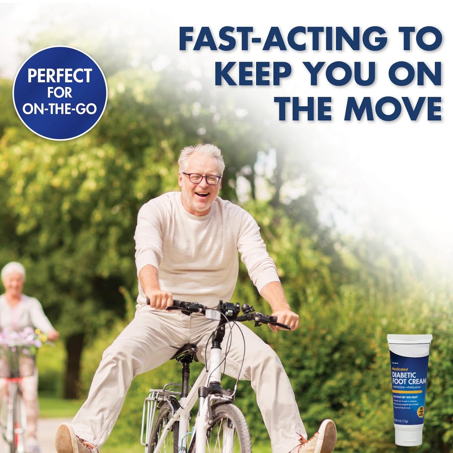 Diabetic Foot Cream | Dimethicone + Petrolatum | Protects and Seals | Relieves Dry Heals | Paraben-Free | Odor-Free | 4.0 oz.