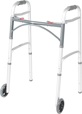RxDrive Medical Front-Wheel Walker – Foldable, Lightweight, Senior Mobility Aid