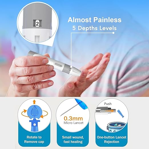 G-430 Blood Glucose Monitor Kit with 50 Test Strips,Blood Sugar Testing kit,Diabetes Testing Kit, Blood Glucose Meter, 50 Glucometer Strips, 50 Lancets, Blood Sugar Meter Glucometer for Home Use (50)