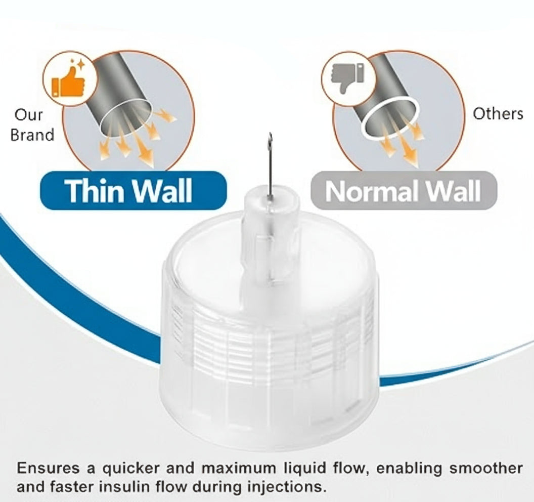31G 4MM(5/32") Insulin Pen Needles, Diabetic Needles for Insulin Injections, 100 Count, Universal Fit, Compatible with Most Pen Injector Device, Super Thin for Diabetes Comfortable Injection