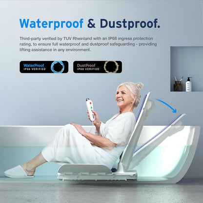 AYDMED 2-in-1 Lift Chair | Portable Cordless Rechargeable Electric Floor & Bath Chair Lift | Strong & Secure Engineering | Advanced Lifting Power with 308 lbs Lift Capacity | Waterproof & Dustproof