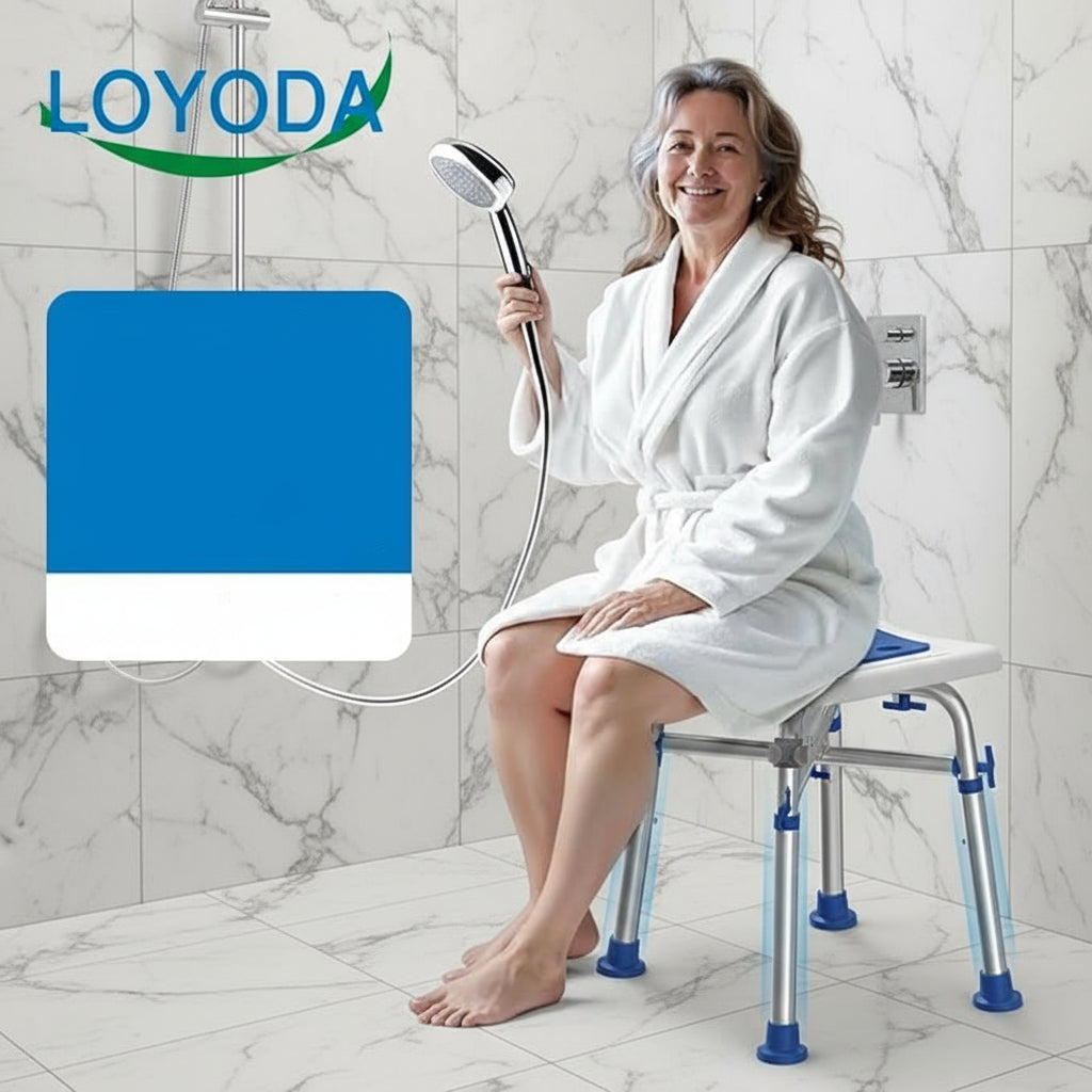 Heavy Duty Shower Chair for Inside Shower, 500lb Weight Capacity, Height-Adjustable Shower Bench with Padded Seat, Shower Stool Suitable for Elderly and Disabled