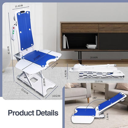 Electric Chair Lift - Lift Elderly from Floor, IPX8 Waterproof Chair Lift with Remote Control, Support Up to 300 LBS, for Elderly & Disabled Fall Assist Device Assistance