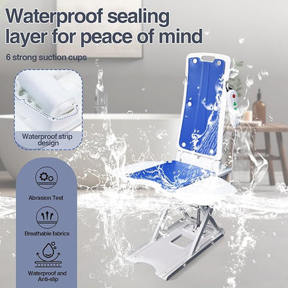 Electric Chair Lift - Lift Elderly from Floor, IPX8 Waterproof Chair Lift with Remote Control, Support Up to 300 LBS, for Elderly & Disabled Fall Assist Device Assistance