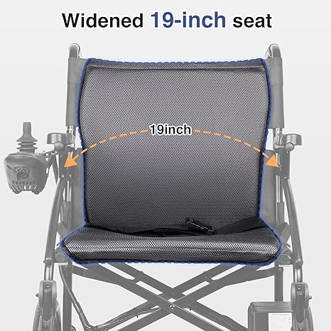 SLF30 Electric Wheelchairs for Adults, Foldable Durable Motorized Wheelchair with 19 Inch Seat and Supports Up to 300 lbs Airline Approved(40 Lbs, Grey)