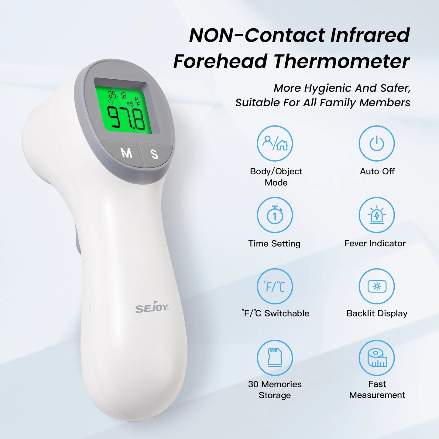 Professional Infrared Thermometer – Multi-Function Non-Contact Digital Fever Measurement Device