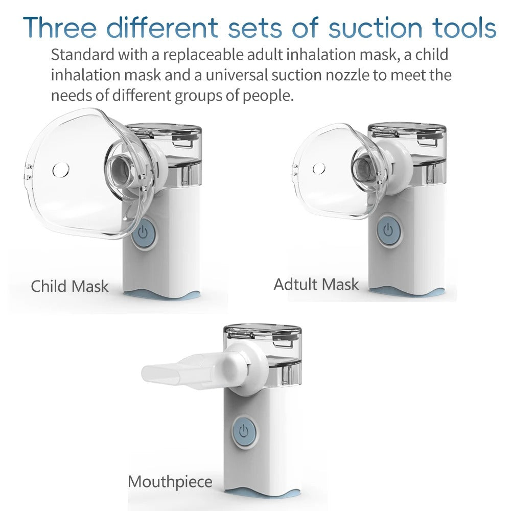 Handheld Portable autoclean Inhale Nebulizer Mesh Atomizer silent inhaler nebuliser inhalator for kids nebulizador portatil