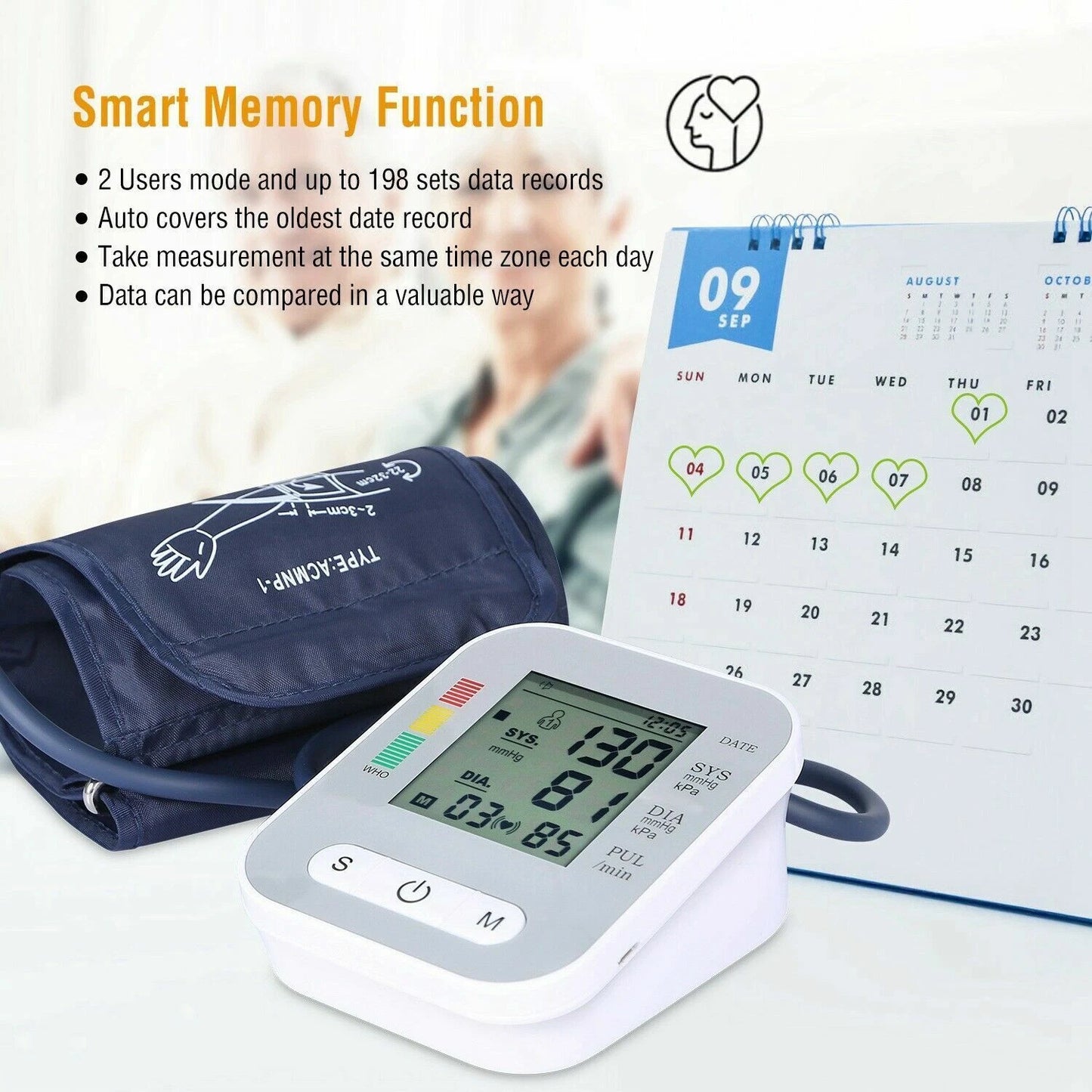 Professional Automatic Blood Pressure Monitor – Upper Arm Digital BP Cuff Machine