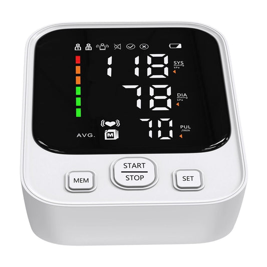LED Digital Blood Pressure Monitor Upper Arm Heart Rate Monitor & BP Large Cuff