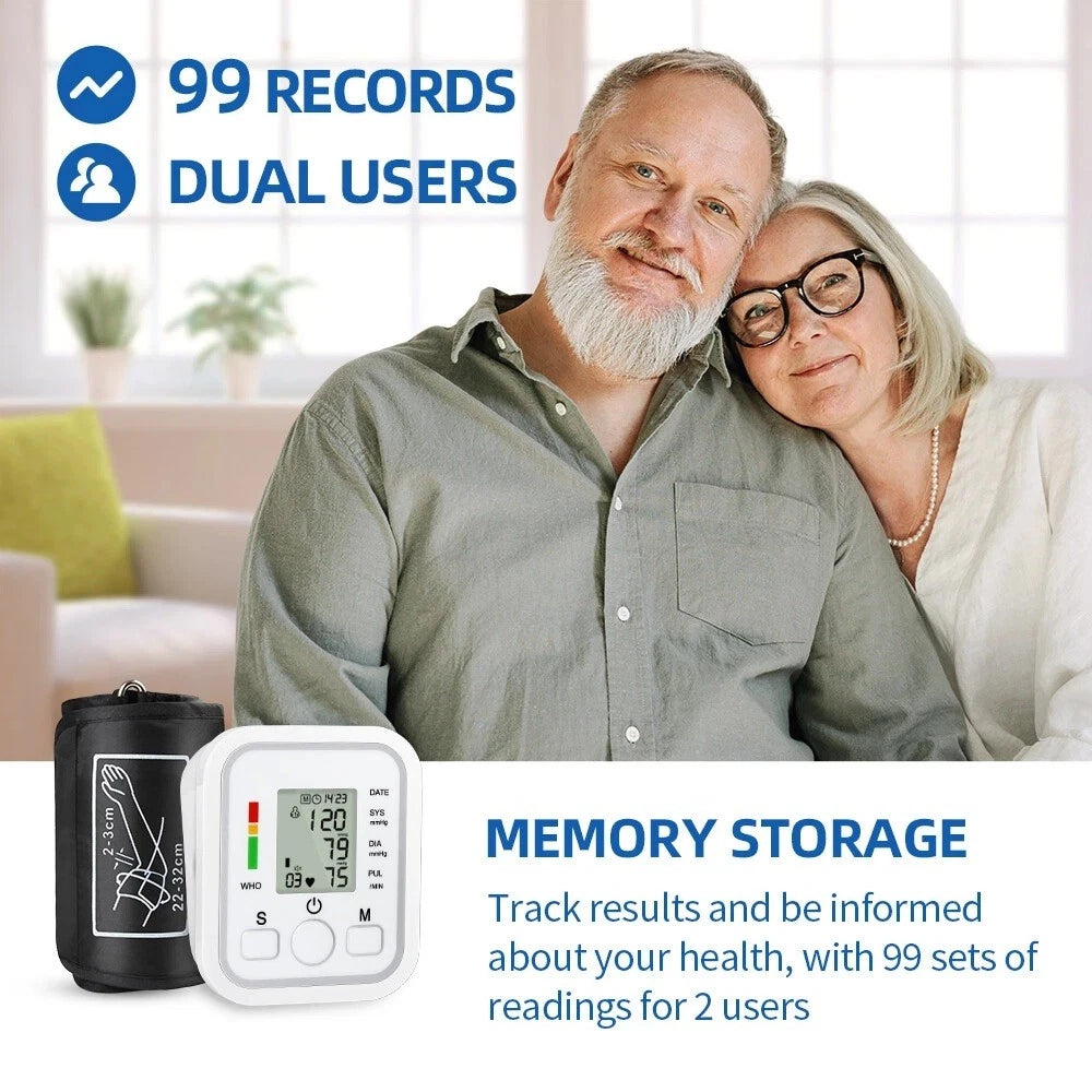 Digital Upper Arm Blood Pressure Monitor – Automatic BP Machine with Heart Rate Detection