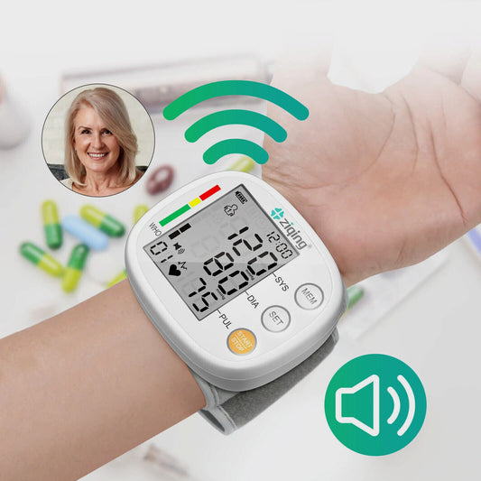Digital Wrist Blood Pressure Monitor Automatic BP Cuff Heart Rate Machine