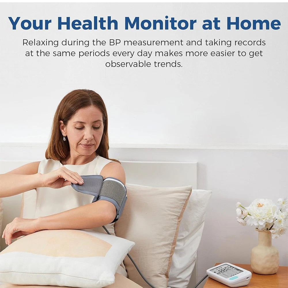 Bluetooth Upper Arm Blood Pressure Monitor – Automatic BP Machine with 7-Day BP Tracking