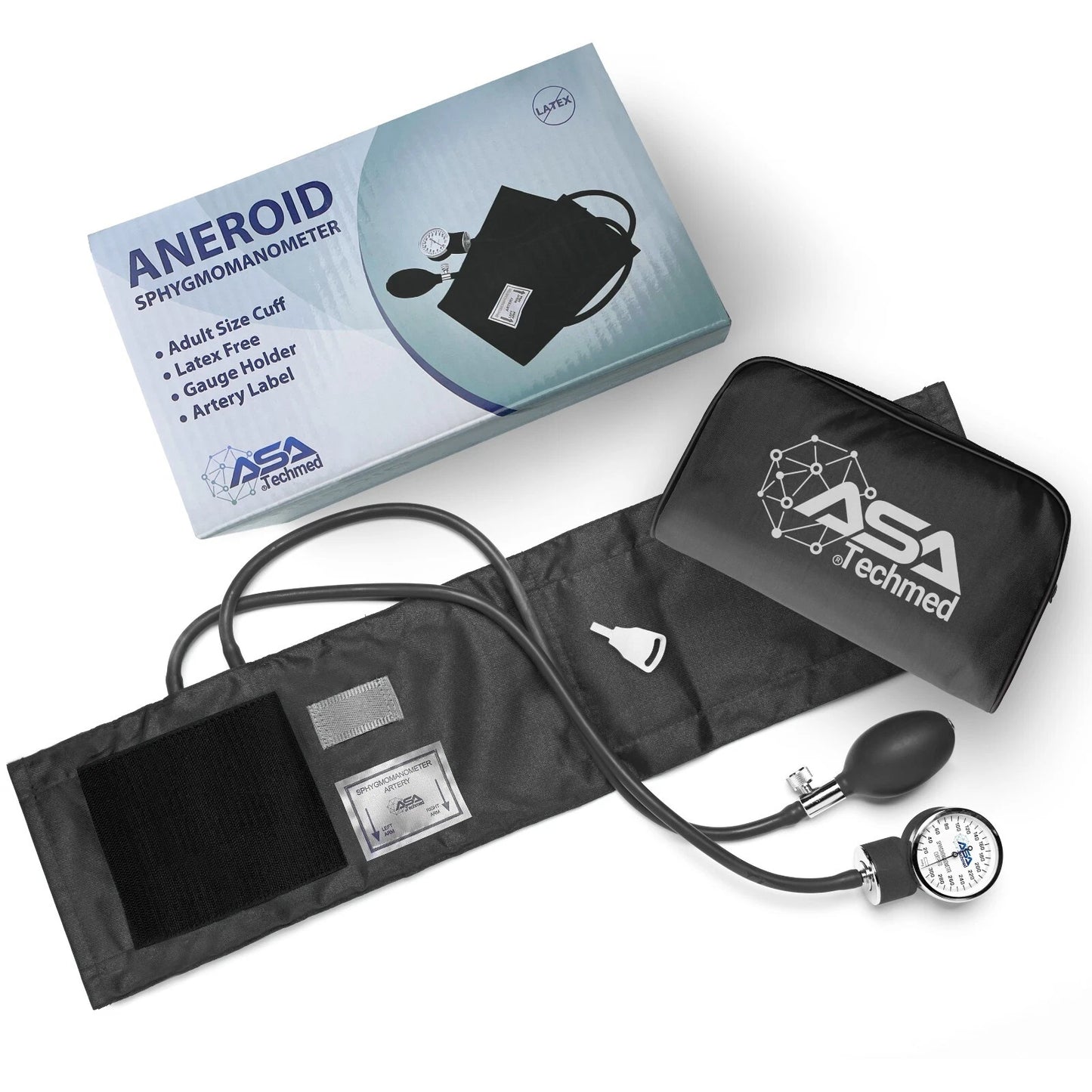 Manual Blood Pressure Monitor BP Cuff Gauge Aneroid Sphygmomanometer Machine Kit