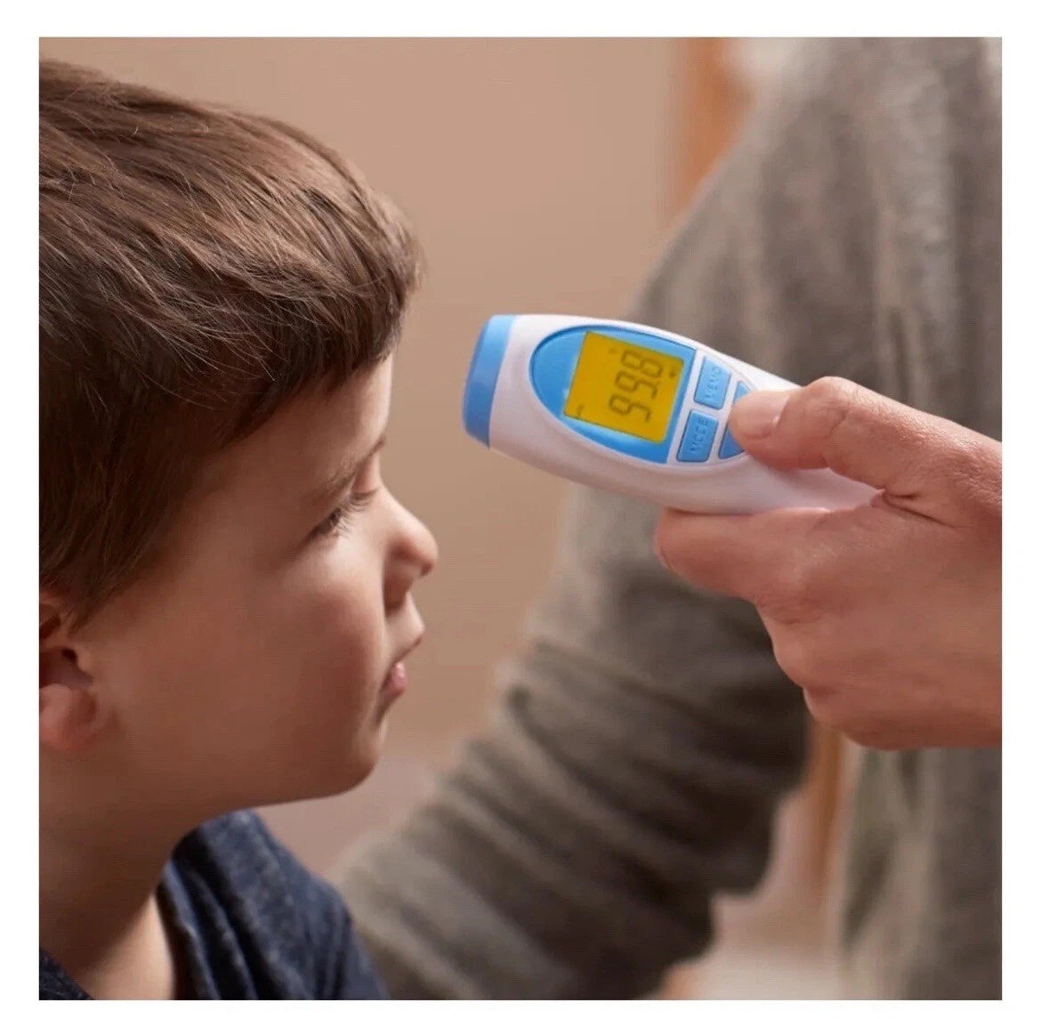 3-in-1 Non-Contact Thermometer – Forehead, Food, and Bath Temperature Measurement Device