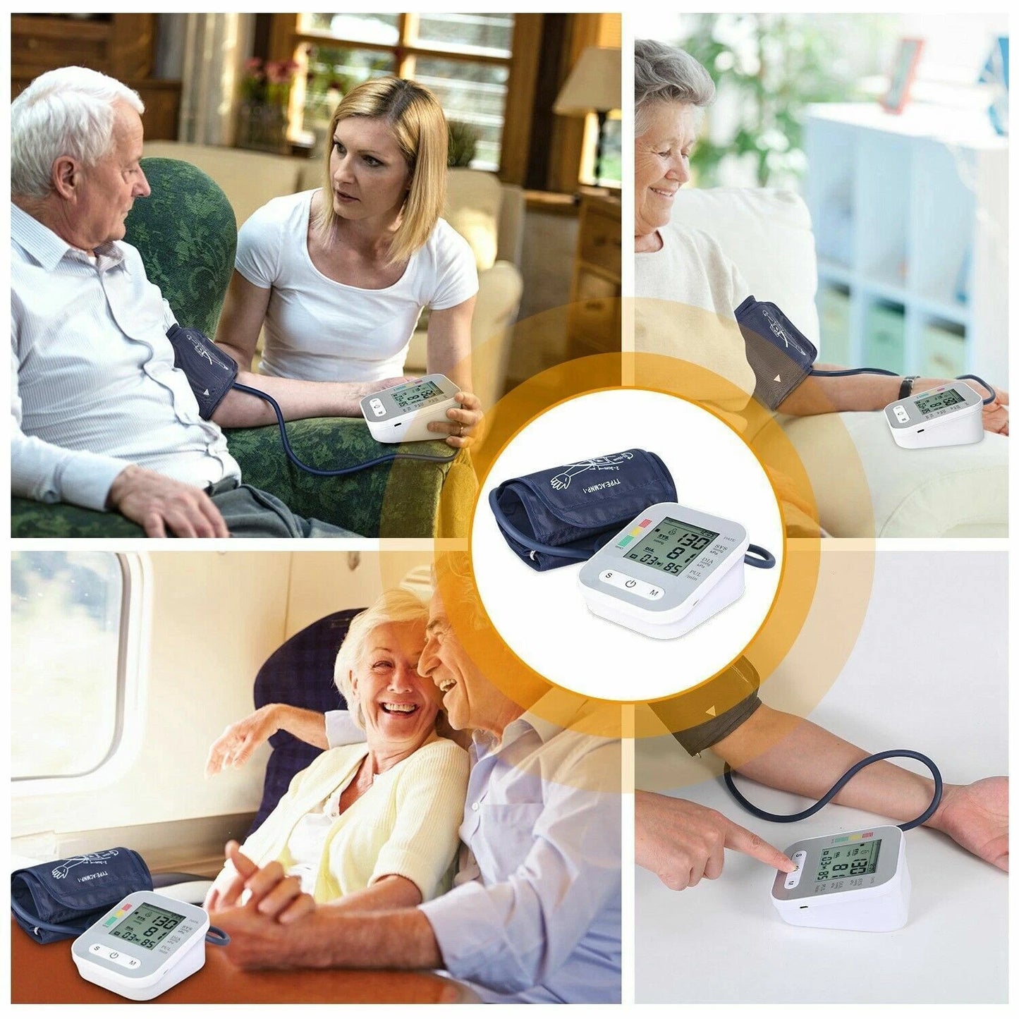 Arm Blood Pressure Monitor Digital BP Cuff Upper Arm Automatic Machine US