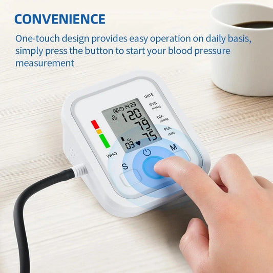 Digital Upper Arm Blood Pressure Monitor – Automatic BP Machine with Heart Rate Detection