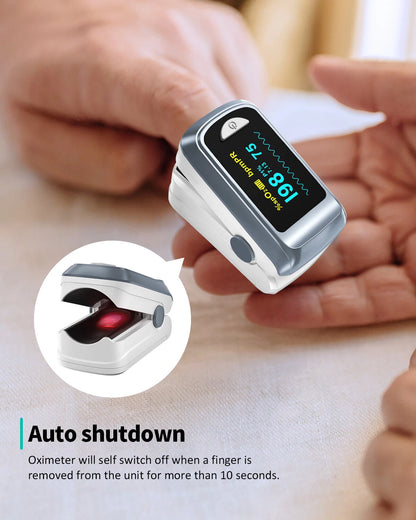Oximeter Pulse Fingertip SpO2 Heart Rate Monitor Blood Oxygen Saturation Monitor