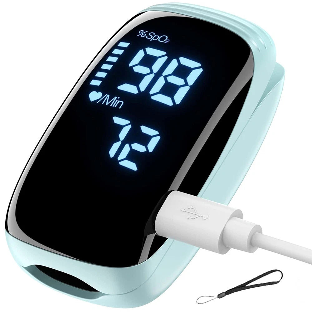 Finger Pulse Oximeter Blood Oxygen Saturation Heart Rate Measuring SpO2 Monitor