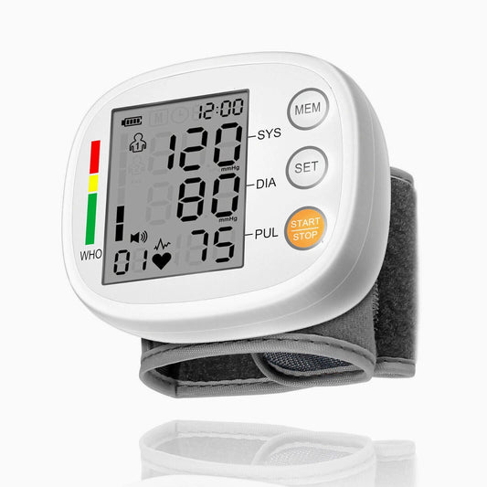 Automatic Digital Wrist BP Monitor – Compact Blood Pressure & Heart Rate Machine