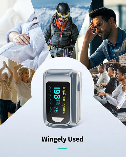 Oximeter Pulse Fingertip SpO2 Heart Rate Monitor Blood Oxygen Saturation Monitor