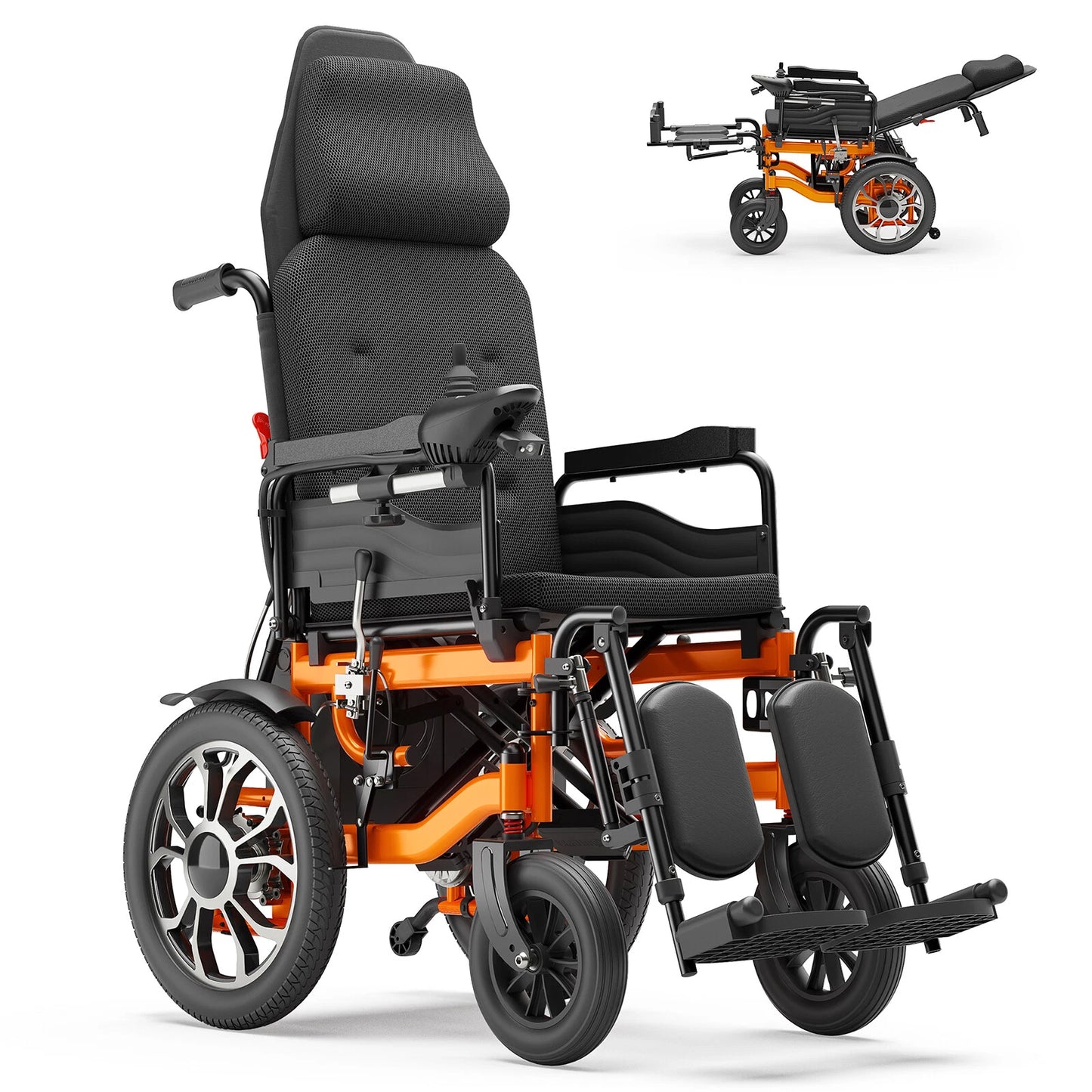 Electric Wheelchair Adults Reclining Foldable Lightweight Mobility Aid Motorized