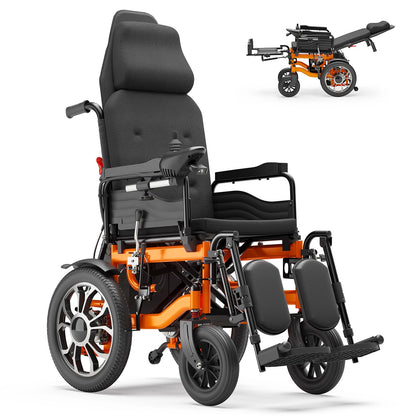 Electric Wheelchair Adults Reclining Foldable Lightweight Mobility Aid Motorized