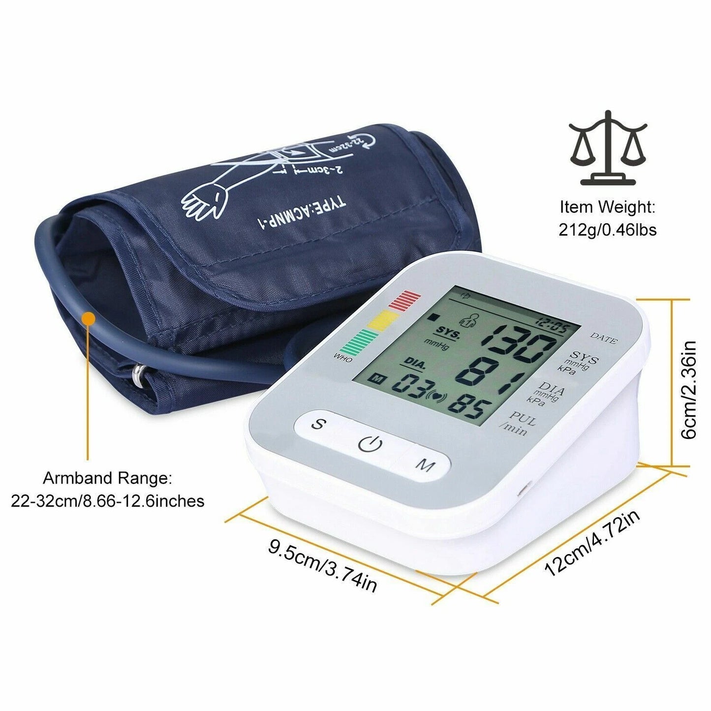 Professional Automatic Blood Pressure Monitor – Upper Arm Digital BP Cuff Machine