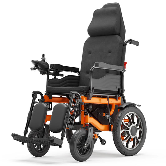 Electric Wheelchair Adults Reclining Foldable Lightweight Mobility Aid Motorized
