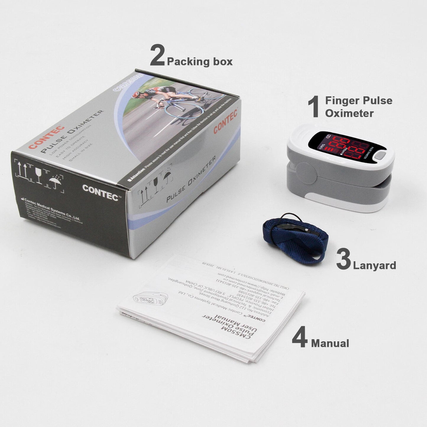 Finger Pulse Oximeter Blood Oxygen SpO2 Monitor PR Saturation Heart Rate Meter