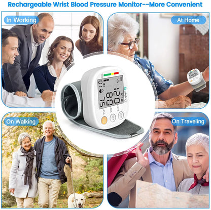 Automatic Digital Wrist BP Monitor – Compact Blood Pressure & Heart Rate Machine